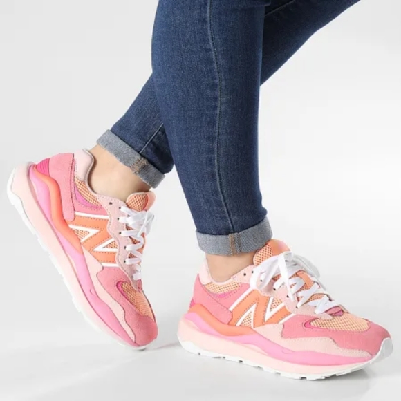 New Balance 57/40 Valentine's Day Retro Running Shoes / Sneakers - Pink / Orange - Picture 8 of 11